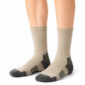 Calze sportive 43-46 in maglia beige e grigio con rinforzi a coste