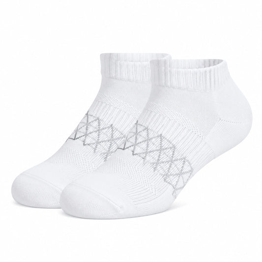 Calzini alla caviglia 43-46 in maglia bianco e grigio - stile sportivo