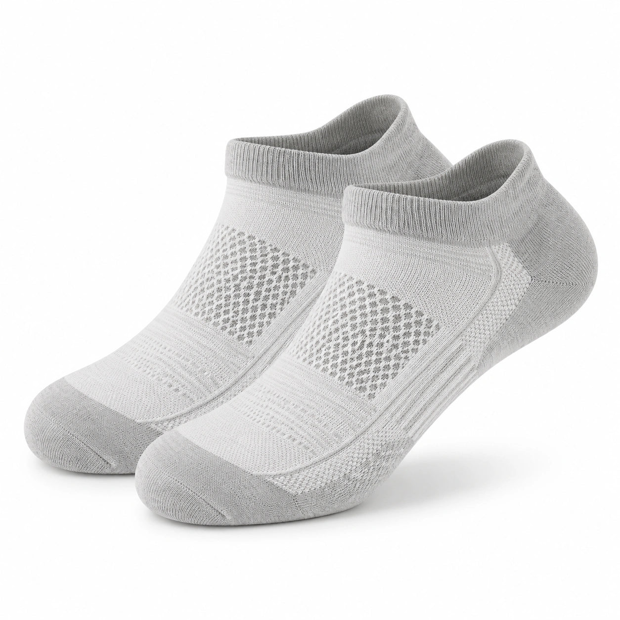 Calzini alla caviglia 35-38 in tessuto grigio a maglia traspirante
