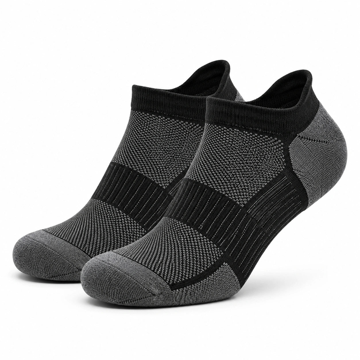 Calze sportive alla caviglia 39-42 in tessuto a maglia nero grigio - traspiranti elastiche