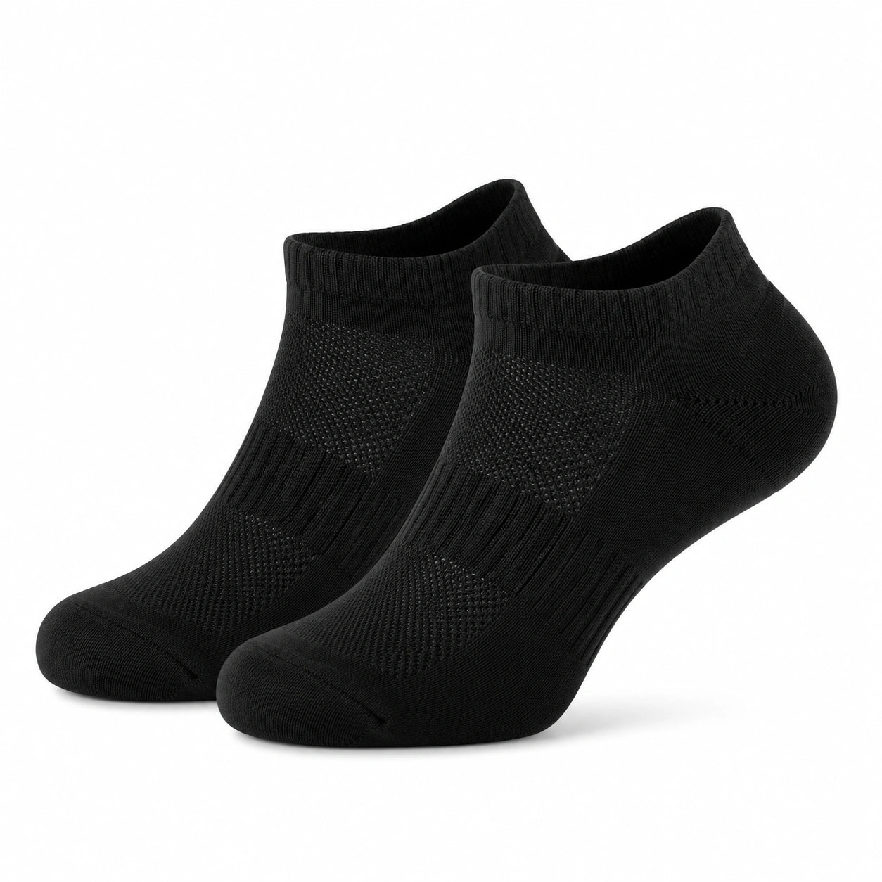 Calze corte 43-46 in maglia elasticizzata nere - traspiranti per uso quotidiano