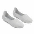 Calzini ballerina 35-38 in tessuto elasticizzato grigio chiaro per scarpe basse stile invisibile