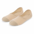 Calzini fantasmino 39-42 in tessuto beige - modello invisibile elasticizzato